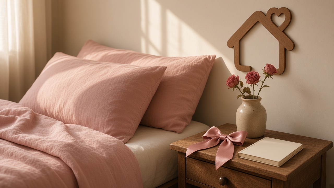 Cama, laços e o cantinho da casa